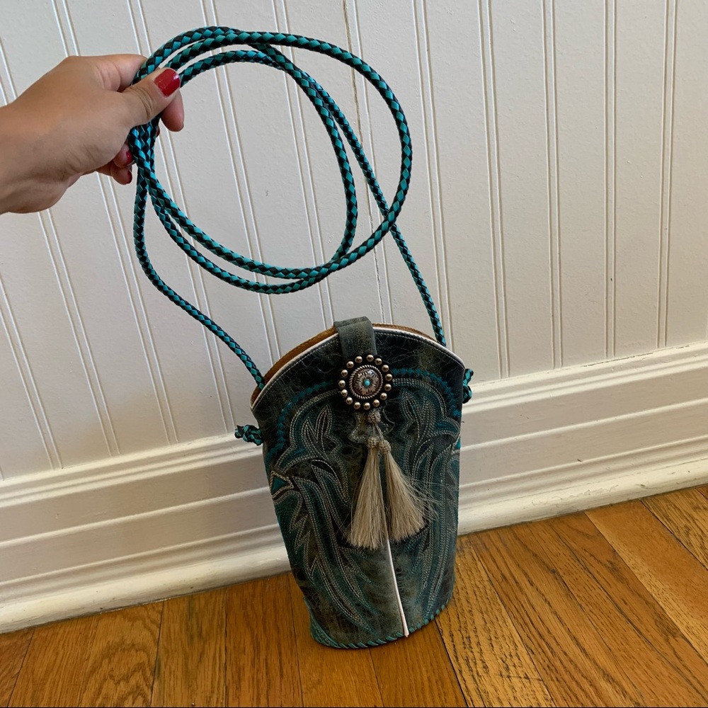 Turquoise Roper Boot Bag - NWT - Picture 3 of 7
